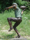 Quarterback bronze sculpture